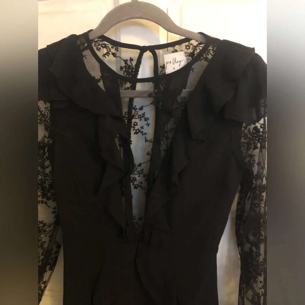 Princess Polly Dress Black Floral Lace Mini Sorcerer Design